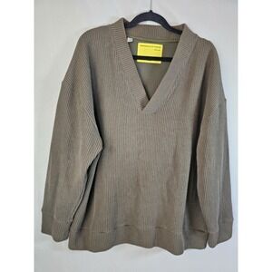 Descendant of Thieves Mens Taupe Textured Knit Sweater Limited Edition SZ XL